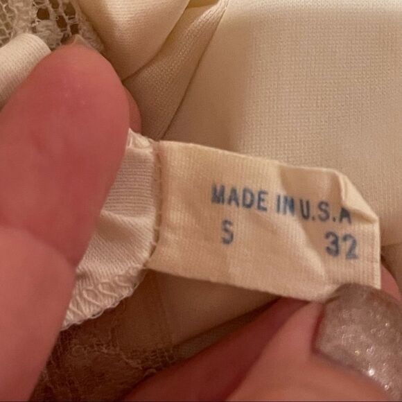 Vintage 50’s 60’s Van Raalte Suavatte Ivory Lace Slip Dress Sz 32 - Picture 8 of 14
